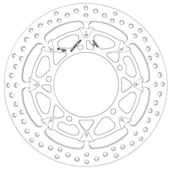 BREMBO 2 front brake discs HPK T-Drive 310 mm ZX6R 636 2013-2019, ZX10R 2008-2015, Z800, ZX-14R HPK T-Drive 310 mm BREMBO GSXR13