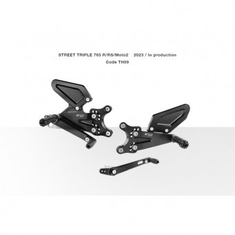 Bonamici Racing Adjustable Rearsets Triumph Street Triple 765 R/RS/Moto2 edition 2023-