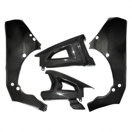 Frame and swingarm guard with chain guard Carbon ZX10R 2016-2023