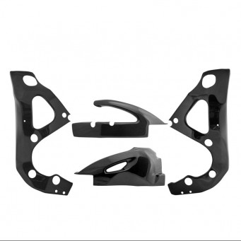 Carbon frame protector + swingarm guard GSXR600, GSXR750 2006-2010