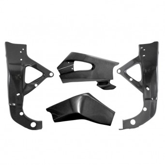 Large frame protectors and swingarm with carbon chain guard R6 2006-2016