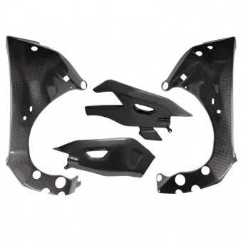 Carbon frame and swingarm protector with chain guard Yamaha YZF-R1 2015- | MT10 2016-2025