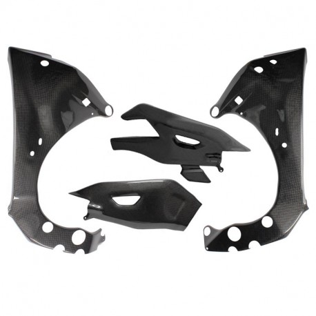 Carbon frame and swingarm protector with chain guard Yamaha YZF-R1 2015- | MT10 2016-2025