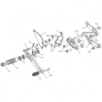 Bonamici Racing Ersatzteile für Fussrastenanlage Triumph Daytona 675 2013-2016 | Daytona Moto 2 765 2019-2020