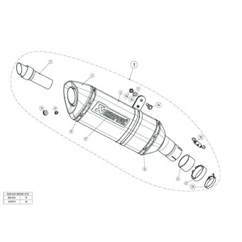 Akrapovič Auspuffschelle (Carbon) für S-S10SO8-HRC