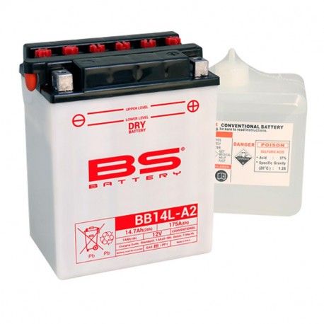 BS BATTERY BB14L-A2 High-performance motorcycle battery 