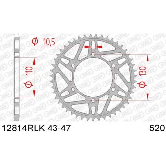 AFAM racing steel sprocket pitch 520 for Suzuki GSX-R600 / 750 / 1000 | Yamaha R1 | R6 | FZ1 | FZ6 | MT-09 | XJR1300