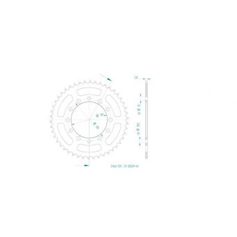 Aluminium rear sprocket racing 520 GSXR 600/750/1000 / R1 / R6 / FZ1 / FZ6 / MT-09 / XJR 1300 SRT Sprockets