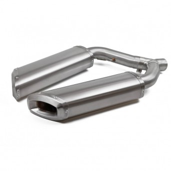 Spark Exhaust homologated RECTANGULAR double silencer SMV 750 Dorsoduro 2008-2016