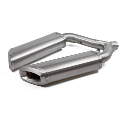 Spark Exhaust homologated RECTANGULAR double silencer SMV 750 Dorsoduro 2008-2016