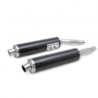 Spark Exhaust homologated ROUND slip-on twin silencer Ducati Monster 600 1994-2001 | Monster 900 1993-1999