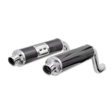 Spark Exhaust homologierte ROUND Slip-on Doppelschalldämpfer Ducati Monster 600 1994-2001 | Monster 900 1993-1999