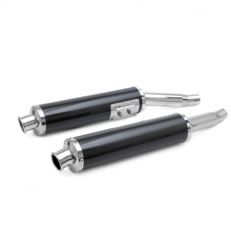 Spark Exhaust homologated ROUND slip-on twin silencer Monster 620/ 695/ 750/ 800/ 900/ 1000/ S4/ S4R