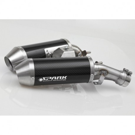 Spark Exhaust&nbsp;zugelassener ROUND&nbsp;Doppelschalldämpfer&nbsp;Hypermotard 796 2010-2012 | Hypermotard 1100/S/EVO/EVO SP 2007-2012