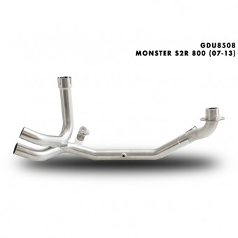 Spark Racing-Krümmer aus Edelstahl zur Eliminierung des Katalysators ohne ABE 800 Monster S2R 2007-2013&nbsp;