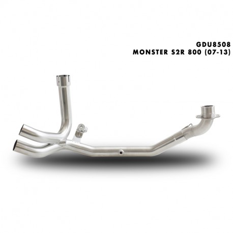 Spark Racing-Krümmer aus Edelstahl zur Eliminierung des Katalysators ohne ABE 800 Monster S2R 2007-2013&nbsp;