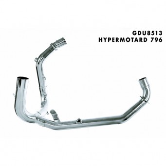 Spark Exhaust Racing-Krümmer aus Edelstahl zur Eliminierung des Katalysators ohne ABE Ducati&nbsp;Hypermotard 796 2010-2012