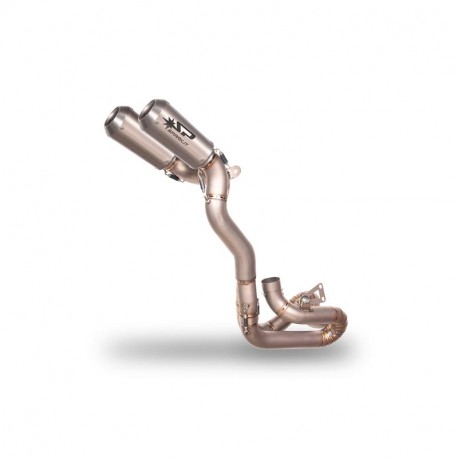 Spark Exhaust 3/4&nbsp;Kit + MOTOGP&nbsp;Doppelschalldämpfer&nbsp;ohne ABE Streetfighter V4/S 2020-2024