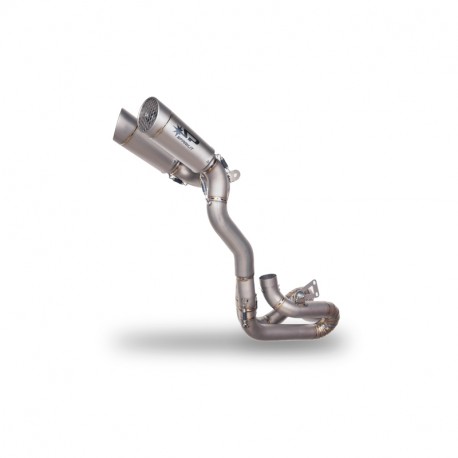 Ligne 3/4 inox ou titane double silencieux GRID-O titane Panigale V4/V4R/V4S 2018-2024, Streetfighter V4/S 2020-2024 SPARK