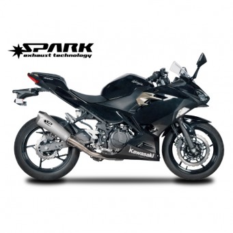 Spark Exhaust racing&nbsp;komplett Auspuffanlage&nbsp;mit Konix Endschalldämpfer&nbsp;ohne ABE Kawasaki Ninja 400 2018-2023