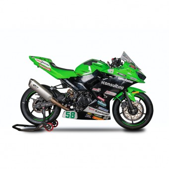Spark Exhaust racing titan komplett Auspuffanlage ohne ABE WSSP2022 Replica Ninja 400 2018-2023