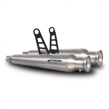 Spark Exhaust&nbsp;Trumpet&nbsp;Slip-on Doppelschalldämpfer mit ABE Triumph&nbsp;1200 Bonneville T120 2016-2018