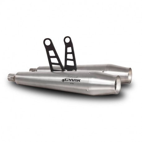 Spark Exhaust SINFONIA Slip-on Doppelschalldämpfer Triumph 1200 Bonneville T120 2016-