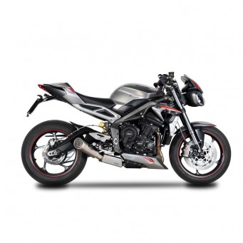 Spark Exhaust&nbsp;3/4&nbsp;Kit + GRID-O&nbsp;Endschalldämpfer&nbsp;mit ABE Street Triple 765 2020-2022