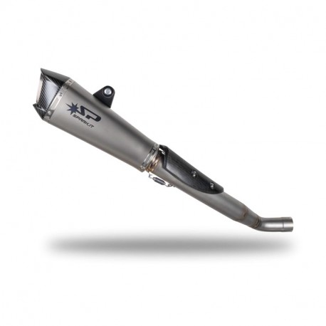 Ligne 3/4 inox/titane silencieux KONIX Street Triple 765R/S/RS, Daytona Mot2 765 2017-2024 SPARK