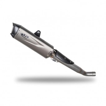 Spark 3/4 Stainless Steel/Titanium Exhaust System with Force EVO Silencer without ECE for Street Triple 765R/S/RS | Daytona Moto
