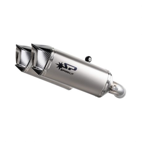 Spark Exhaust homologierte FORCE EVO Slip-on Doppelschalldämpfer Ducati Hypermotard 698 mono 2024