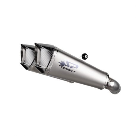 Spark Exhaust homologierte KONIX EVO Slip-on Doppelschalldämpfer Ducati Hypermotard 698 mono 2024