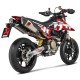 Double silencieux titane homologués Akrapovic Hypermotard 698 2024-2025