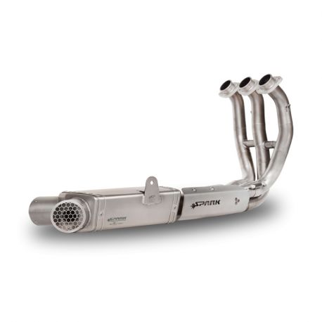 Ligne complète avec collecteur inox, catalyseur et silencieux avec grille style MotoGp Yamaha SPARK