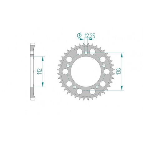 AFAM racing aluminium sprocket pitch 520 for Honda