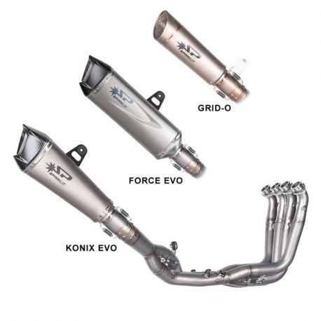 Spark Exhaust 3&nbsp;titan Komplett Auspuffanlage mit&nbsp;Force Evo, Konix oder Grid'O&nbsp;Endschalldämpfer ohne ABE S1000RR 2019-2025 | M100