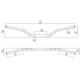 Guidon DOMINO variable pli haut HRN 
