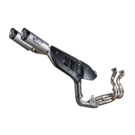 Spark RACING Komplettsystem: Voll-TITAN-Krümmer + 2 DYNO-Schalldämpfer unter dem Sitz