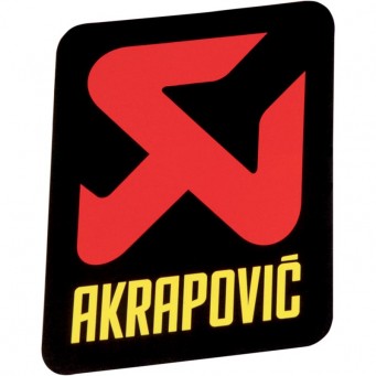 Sticker de pot autocollant vertical logo Akrapovic 75 mm