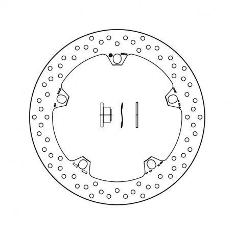 Brembo Fixed front brake disc oro series with rivet kit BMW 168B407D6