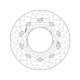 Brembo Schwimmende Bremsscheibe der Serie Oro GSX600F | SV650/X | Gladius 650