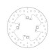 Brembo Feste hintere Bremsscheibe Serie Oro 255 mm Speed Triple 1050