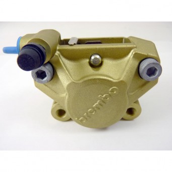 Brembo P2/32 rear caliper, left, gold. Center distance: 84 mm