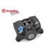 Brembo cast P2/32G left rear caliper, black. 84 mm center distance for 5 mm disc
