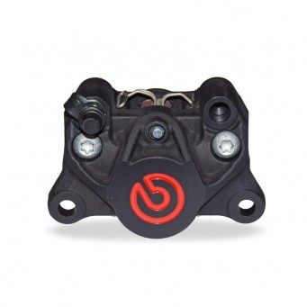 Brembo P34G rear caliper, right, black, with red logo 84 mm center distance