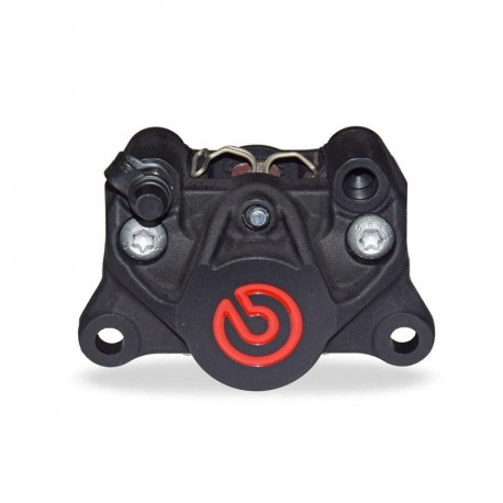 Brembo P34G rear caliper, right, black, with red logo 84 mm center distance