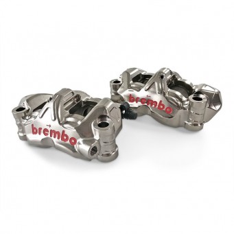 Brembo GP4-PR 32/36 vernickelte radiale, bearbeitete Monoblock-Bremssättel, 108 mm