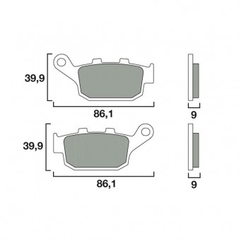 Brembo Hinterrad-Bremsbeläge für Honda | Kawasaki | Suzuki