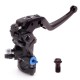 BREMBO RCS RR CORSA CORTA PR16 radial clutch master cylinder, billet-machined, long folding lever.