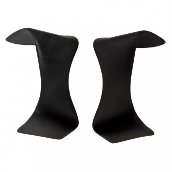 Ailerons inférieurs avant fibre de verre noire pour carénage racing S2 CONCEPT R1 GP 2015-2025
